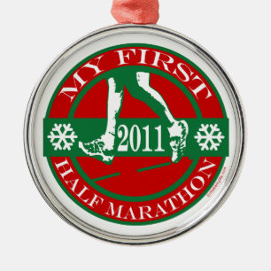 Mijn eerste halve marathon - 2011 metalen ornament