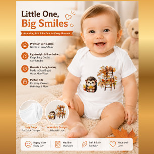 Mijn Eerste Herfst Outfit Knuffelbare Egel Bodys Romper