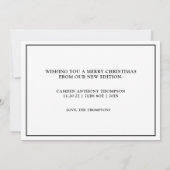 Mijn eerste horizontale kerstfoto feestdagenkaart (Achterkant)