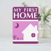 mijn eerste huis ( mod mauve ) kaart (Staand voorkant)
