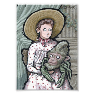 Mijn eerste huisnummer 3 - Surreal Odd Gothic Foto Afdruk