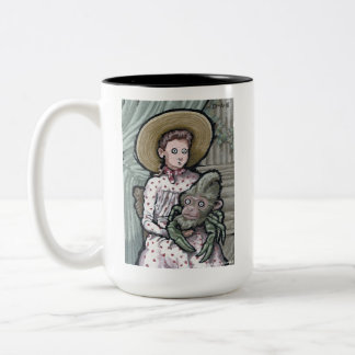 Mijn eerste huisnummer 3 - Surreal Odd Gothic Tweekleurige Koffiemok