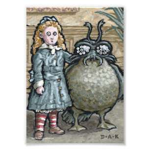 Mijn eerste huisnummer 5 - Surreal Odd Gothic crea Foto Afdruk