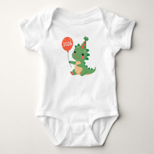 Mijn eerste jaar 2026 leuk dinosaurus baby romper