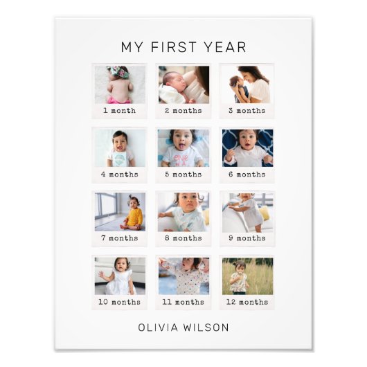 Mijn eerste jaar foto afdruk (Voorkant)