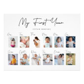 Mijn eerste jaar fotocollage foto afdruk (Voorkant)