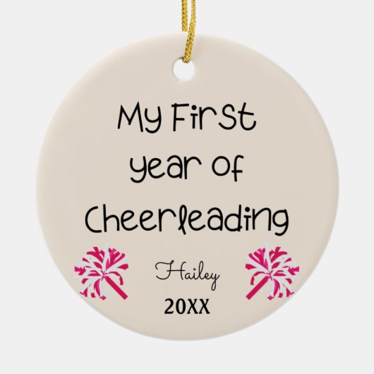 Mijn eerste jaar van Cheerlead Ornament (Voorkant)