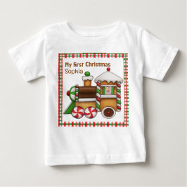 Mijn eerste kerst aangepaste naam schattige trein