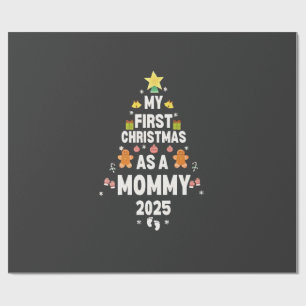 Mijn eerste kerst als mama 2025 Xmas Cadeaupapier