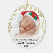 Mijn eerste kerst als oma foto keramisch ornament (Links)