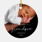 Mijn eerste kerst als opa foto keramisch ornament (Voorkant)