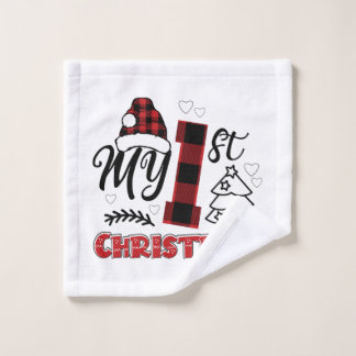 Mijn eerste kerst baby 1e Kerstmis Washandje