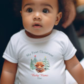 Mijn eerste kerst Baby Bison aangepaste naam Keeps Romper