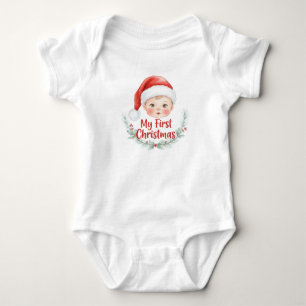 Mijn eerste kerst baby dennenhout vakantie romper
