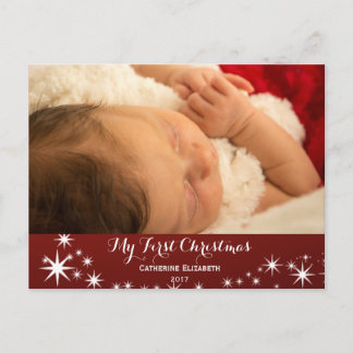 Mijn eerste kerst - Baby Eerste kerstfoto Feestdagenkaart