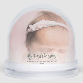 Mijn eerste kerst Baby foto oma Keepsake Sneeuwbol (Voorkant)