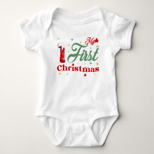 Mijn Eerste Kerst Baby Jersey Rompertje Romper