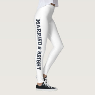 Mijn eerste kerst getrouwd pasgetrouwd wit blauw leggings