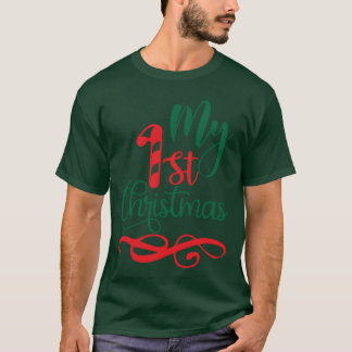 Mijn eerste kerst grappig t-shirt