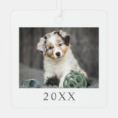 Mijn eerste kerst hond foto metalen ornament (Achterkant)