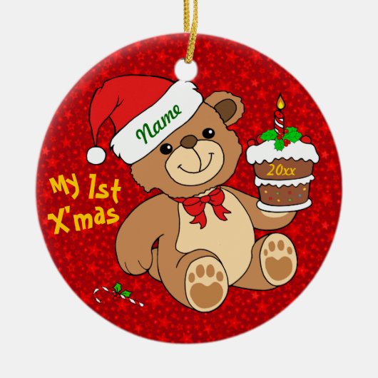 Mijn eerste kerst keramisch ornament (Voorkant)