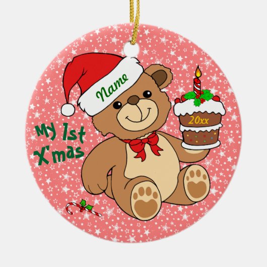 Mijn eerste kerst keramisch ornament (Voorkant)