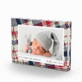 Mijn eerste kerst moderne geruite Baby Fotoblokken (Rechts)