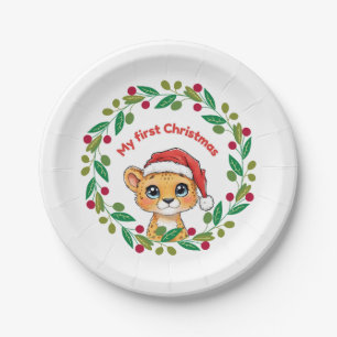 Mijn eerste kerst Ornament Papieren Bordje