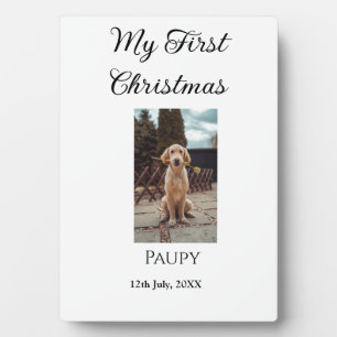 Mijn eerste kerst toevoegen naam hond kat jaar fot fotoplaat