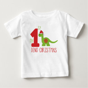 Mijn eerste kerst typografie Cute Dinosaur Dino