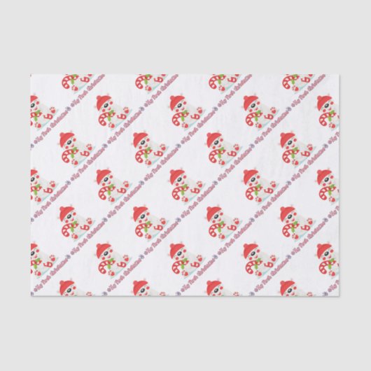 Mijn eerste kerstBaby Beer Tissuepapier (Voorkant)