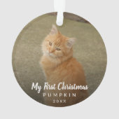 Mijn eerste kerstcadeauscriptfoto ornament (achterkant)