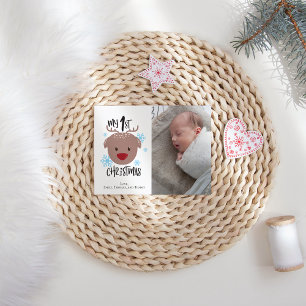 Mijn Eerste Kerstdag Foto Vakantiewenskaart Kaart