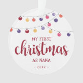 Mijn eerste kerstfeest als Nana Red Ornament (voorkant)