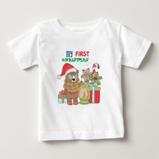 Mijn eerste kerstfeest Baby T-Shirt (Voorkant)