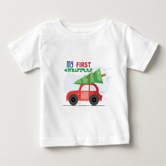 Mijn eerste kerstfeest Baby T-Shirt (Voorkant)