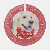 Mijn eerste Kerstfeest voor altijd Thuis Modern Pe Glas Ornament (Voorkant)