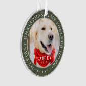 Mijn eerste Kerstfeest voor altijd Thuis Modern Pe Ornament (voorkant)