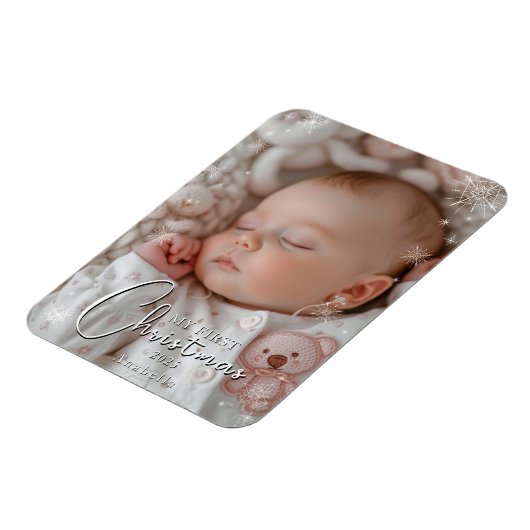 Mijn eerste kerstfoto Baby Magneet (Linkerzijde)
