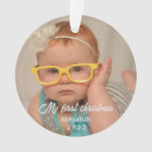 Mijn eerste kerstfoto baby ornament (voorkant)