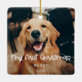 Mijn eerste kerstfoto bevestigen keramisch ornament (Achterkant)