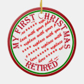 Mijn eerste kerstfoto in ruste Lijst Keramisch Ornament (Achterkant)