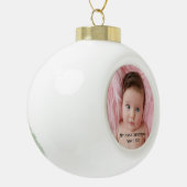 Mijn eerste kerstfoto keramische bal ornament (Links)