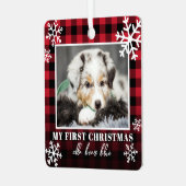 Mijn eerste kerstfoto metalen ornament (Voorkant links)