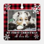 Mijn eerste kerstfoto metalen ornament (Voorkant)