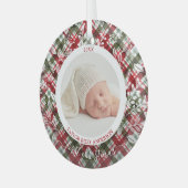 Mijn eerste kerstfoto Pset Glas Ornament (Voorkant links)