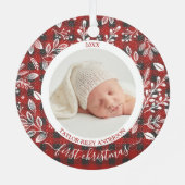 Mijn eerste kerstfoto Pset Metalen Ornament (Achterkant)