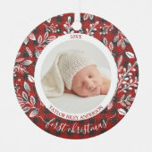 Mijn eerste kerstfoto Pset Metalen Ornament (Voorkant)