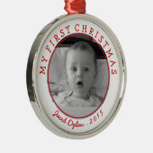 Mijn eerste kerstfotoornament Keepomwille Metalen Ornament (Rechts)