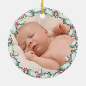 Mijn eerste kerstgrootvader, Foto Keepomwille Keramisch Ornament (Achterkant)